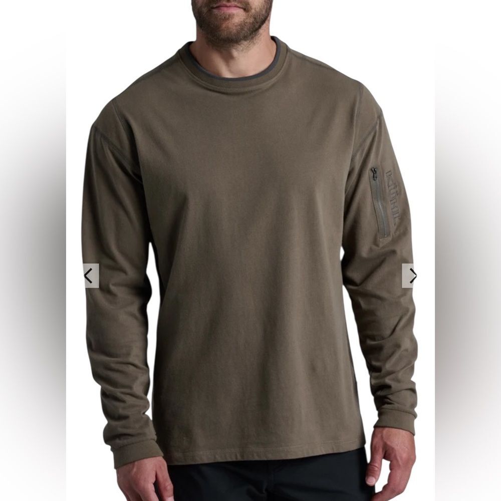KHUL KOMMANDO Crew Wildfibre Organic Cotton Long Sleeve Shirt Mens Small